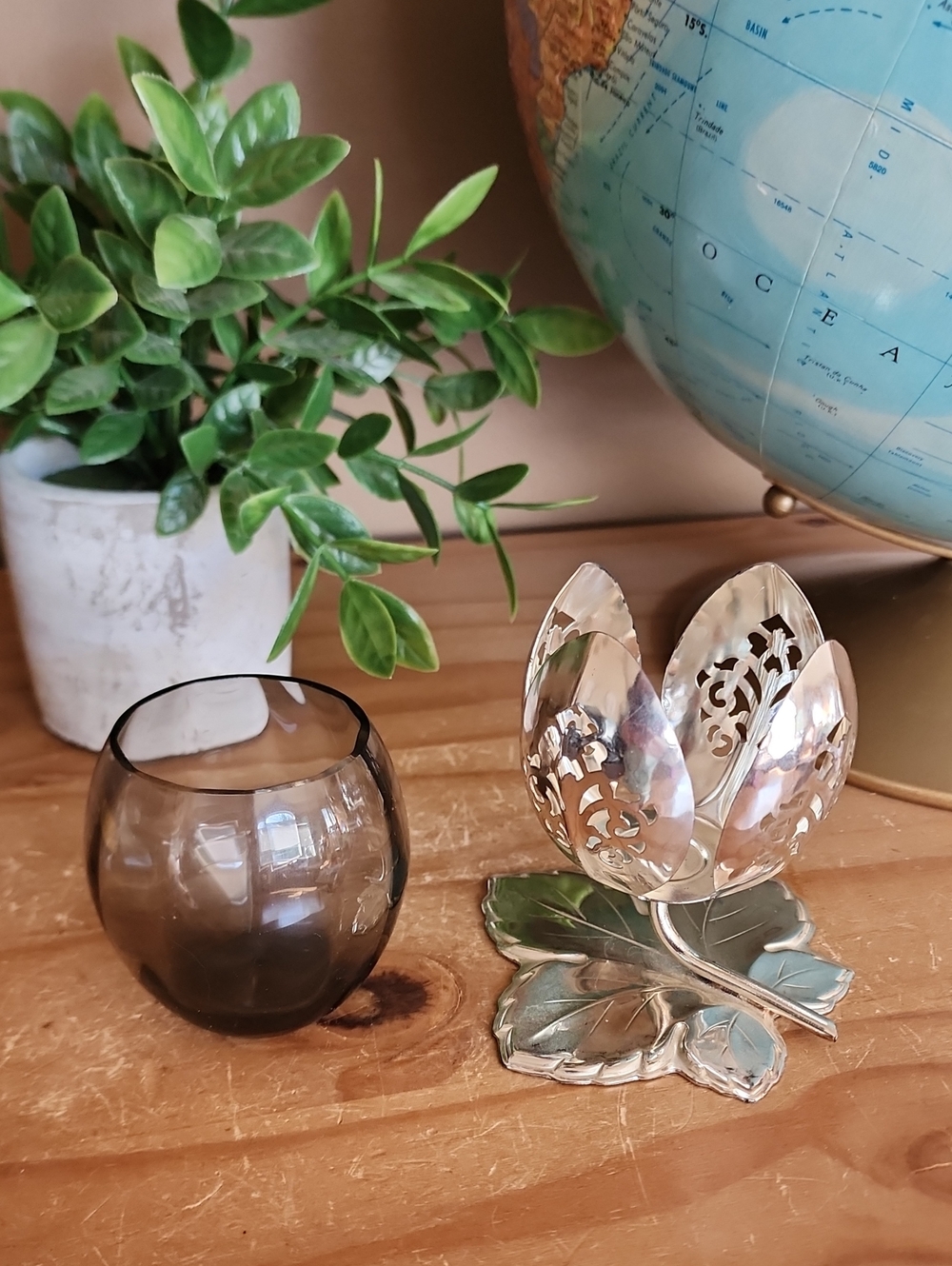 Vintage Silver Plated Candle Holder - Made In West Germany